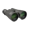 Zbliżenie na duże obiektywy 56 mm w modelu Delta Titanium 8x56 ROH, eksponujące wielowarstwowe powłoki optyczne gwarantujące maksymalną jasność i kontrast podczas nocnych polowań.