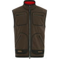 Kamizelka Härkila Kamko w brązowym kolorze - widok z przodu, idealna do aktywności outdoorowych, wykonana z wysokiej jakości materiałów.