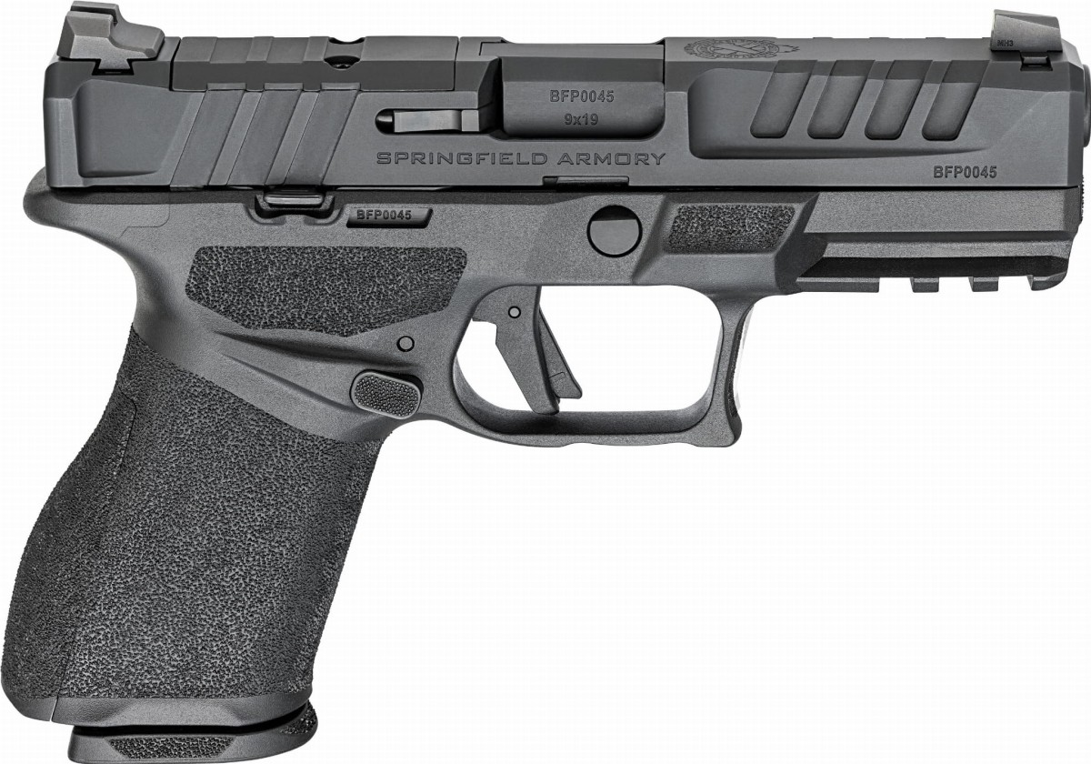 Profil pistoletu HS Echelon 4.0 Compact U-Dot 9x19 mm. Modułowa broń palna z polimerowym szkieletem do bezpiecznego, skrytego noszenia.