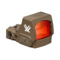 Profil celownika Vortex Defender-ST Tan z aluminium 7075. Widoczne przyciski zmiany jasności i agresywna tekstura Fast-Rack.