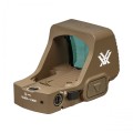Profil celownika Vortex Defender-XL Tan z frezowanego aluminium 7075. Widoczne boczne przyciski regulacji jasności.