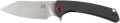 Nóż składany Skif Jock Jr SW G10 Black (UL-002JSWB) w pozycji otwartej. Widok na szeroką głownię Drop Point z wykończeniem Stonewash i płaskim szlifem oraz teksturowaną czarną rękojeść z kompozytu G-10, poręczne narzędzie EDC.