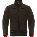Kurtka Härkila Kamko polarowa brązowa, widok z przodu. Stylowy design idealny na outdoorowe przygody.