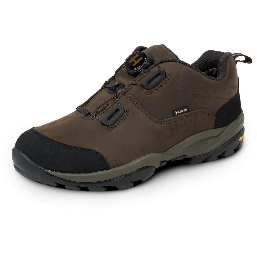 Buty Harkila Reidmar LOW GTX - widok boczny, idealne na wyprawy w teren z lekką i wodoodporną cholewką.