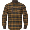 Klasyczna koszula myśliwska Härkila Aivak w kolorze Buckthorn Brown – wytrzymała koszula flanelowa z dwiema kieszeniami na piersi i eleganckimi wzmocnieniami.