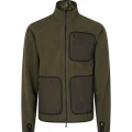 Widok strony klasycznej (Light Pine) dwustronnej kurtki Seeland Reversible Fleece – elegancka zieleń myśliwska z wodoodpornymi zamkami, idealna na co dzień.