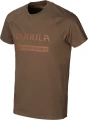 Przód koszulki Härkila Logo w kolorze slate brown – elegancki wygląd i wysoka jakość materiałów, doskonały wybór dla pasjonatów przyrody.