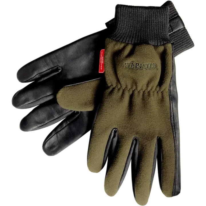 Wiatrówki myśliwskie Härkila Pro Shooter w kolorze Willow Green – techniczne rękawiczki z membraną GORE-TEX INFINIUM WINDSTOPPER chroniącą przed chłodem.