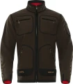 Kurtka Härkila Kamko polarowa brązowa, widok z przodu. Stylowy design idealny na outdoorowe przygody.