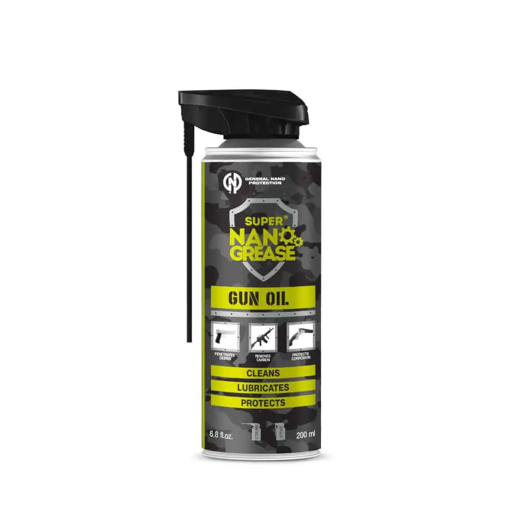 Olej do broni Gun Oil 200 ml -  skutecznie usuwa nagar i zapieczone smary, wypiera wilgoć, smaruje i zabezpiecza przed korozją.
