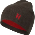 Dwustronna czapka Härkila Reversible Aspire Beanie w kolorze Shadow Brown – nowoczesna, brązowa czapka myśliwska wykonana z elastycznego i szybkoschnącego materiału.