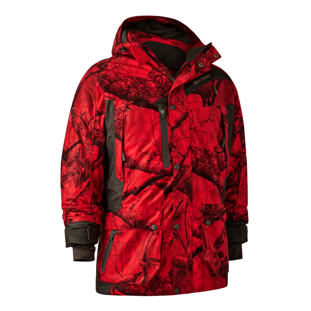 Kurtka Deerhunter Ram Arctic 5887 Realtree Edge Red - przód, idealna na wypady w plenerze, z funkcjonalnym krojem i nowoczesnym designem.