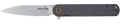 Rozłożony nóż składany Skif Townee SW Black. Głownia Wharncliffe ze stali 8Cr13MoV z wykończeniem Stonewash i czarna rękojeść G-10.
