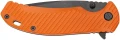 Złożony nóż EDC Skif Sturdy II BSW Orange. Kompaktowa budowa z antypoślizgowym, pomarańczowym laminatem G-10, flipper i otwór na linkę.