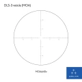 Podświetlana siatka DLS-3 w drugim planie SFP. Precyzyjny krzyż MOA lunety Delta Stryker HD do strzelectwa dystansowego.