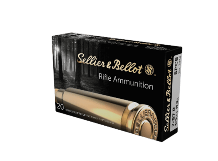 Opakowanie amunicji Sellier & Bellot KAL. 7x57R 11,2 G SPCE - wysokiej jakości amunicja myśliwska w oryginalnym opakowaniu.