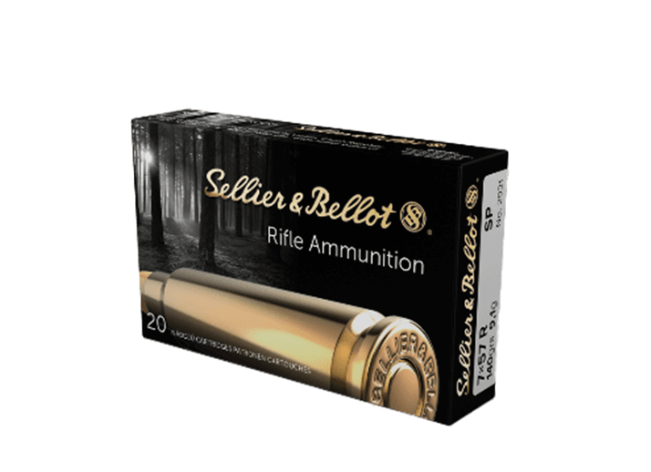 Opakowanie amunicji Sellier & Bellot kal. 7x57R 9,1G SP - wysokiej jakości naboje do strzelectwa myśliwskiego, oferujące doskonałą precyzję.