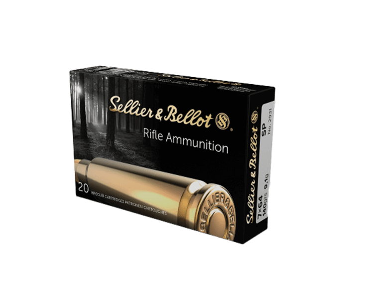 Amunicja Sellier & Bellot kal. 7x64 w opakowaniu - zawiera 9,1G SP (Soft Point), idealna do polowań i strzelectwa.