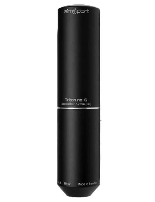 Tłumik aimSport Triton 6 z przodu - wysoka jakość wykonania i nowoczesny design, gotowy do użycia.