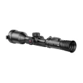 HIKMICRO Stellar SX75LR 4.0 z lewego profilu z widoczną zintegrowaną szyną Blaser, komorą 18650 i portem USB-C