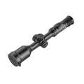 Celownik HIKMICRO Stellar SX75LR 4.0 w rzucie z góry z widocznym panelem nawigacyjnym i dużym obiektywem 75 mm