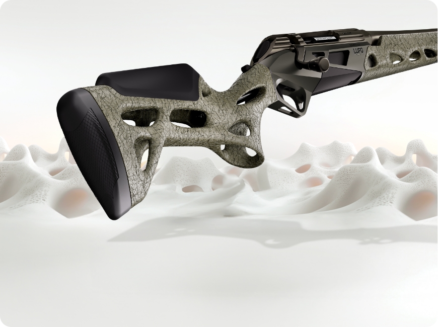 Sztucer Benelli Lupo Alpha Porowata Osada Przypominająca Korę Drzewa
