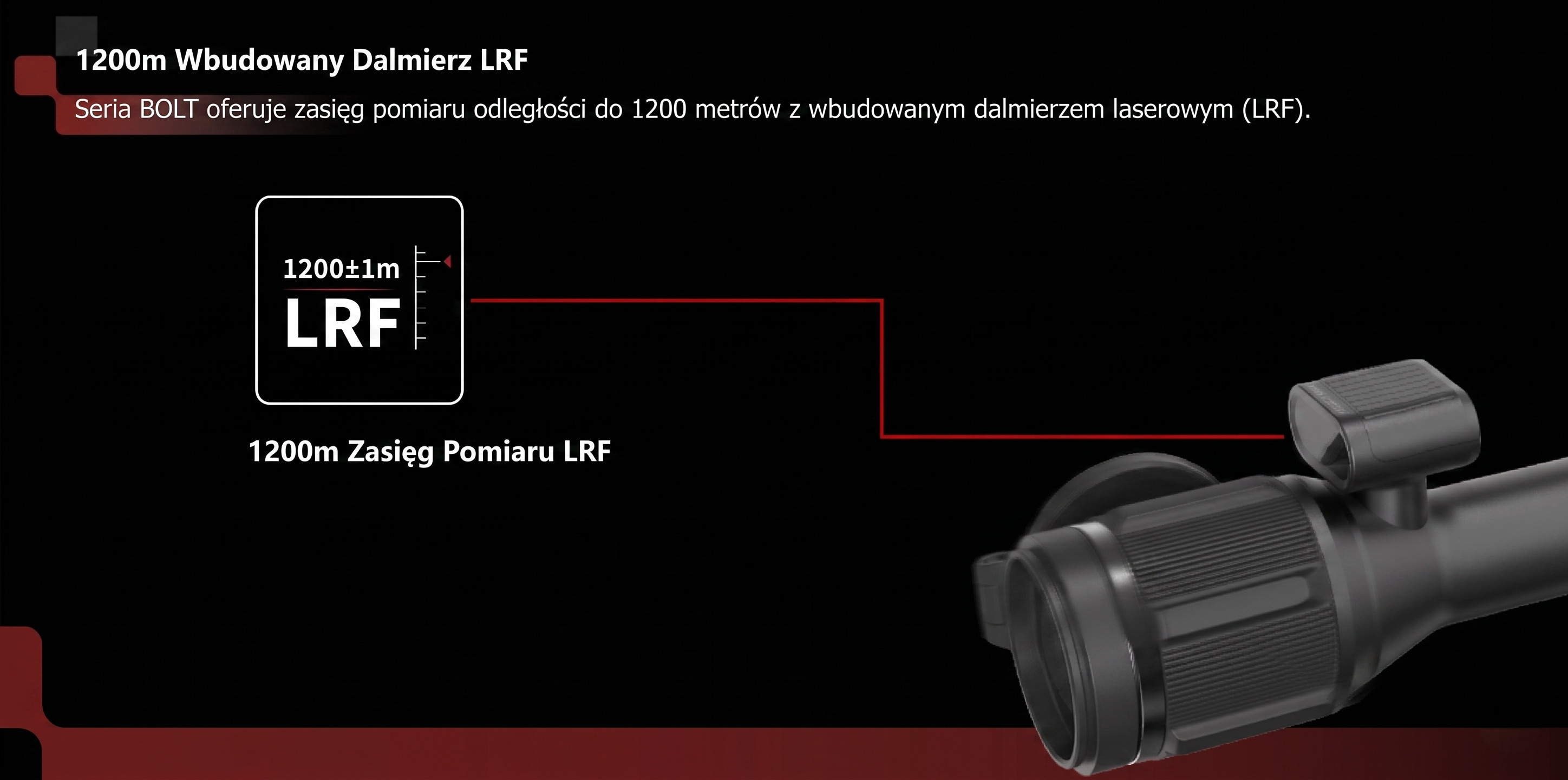 Celownik Nocpix BOLT H50R - dalmierz laserowy z kalkulatorem balistycznym